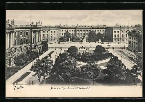 AK Berlin, Platz am Opernhaus mit Universität