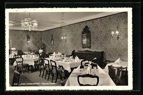 AK Kiel, Gasthaus Alter Landeskeller, Sophienblatt 2, Empire Zimmer