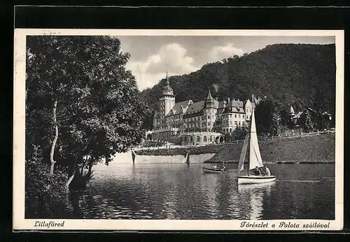 AK Lillafüred, Tórészlet a Palota szállóval