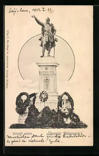 AK Miskolcz, Kossuth szobor