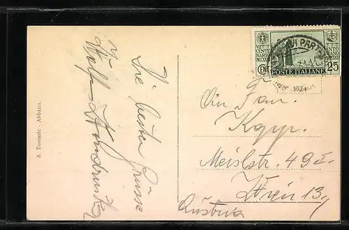 AK Abbazia, Totalansicht aus der Vogelschau