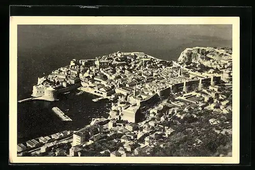 AK Dubrovnik, Totalansicht aus der Vogelschau
