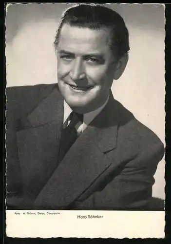 AK Schauspieler Hans Söhnker mit gegelten Haaren