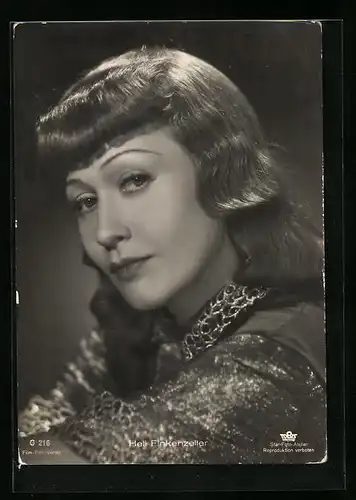 AK Schauspielerin Heli Finkenzeller mit offenen Haaren