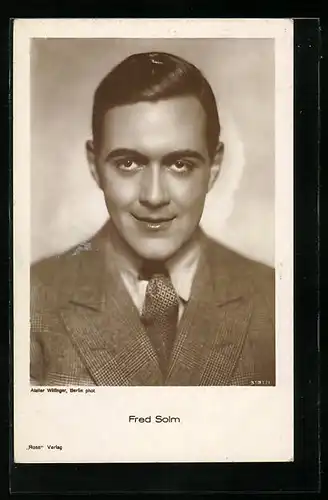 AK Schauspieler Fred Solm mit einem charmanten Blick