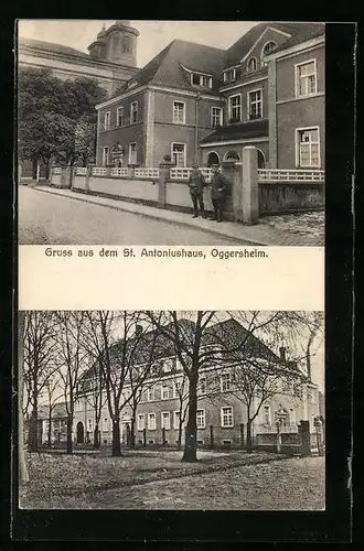 AK Oggersheim, Strassenpartie mit St. Antoniushaus
