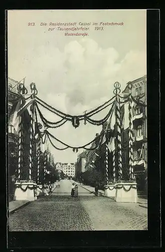 AK Cassel, Residenzstadt im Festschmuck zur Tausendjahrfeier 1913