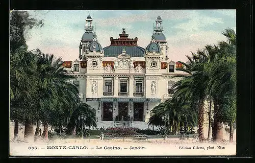 AK Monte Carlo, Le Casino, Jardin