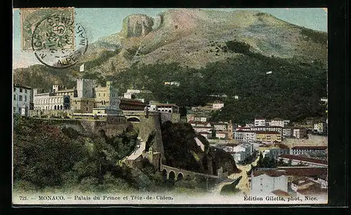 AK Monaco, Palais du prince et Tête-de-Chien