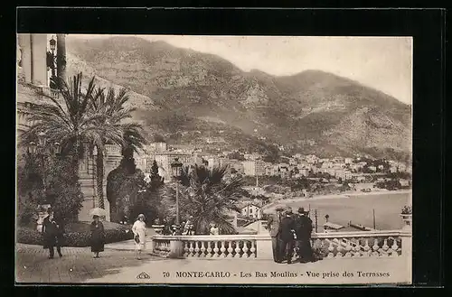 AK Monte Carlo, Les Bad Moulins, Vue prise des Terrasses
