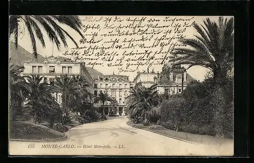 AK Monte Carlo, Hôtel Metropole