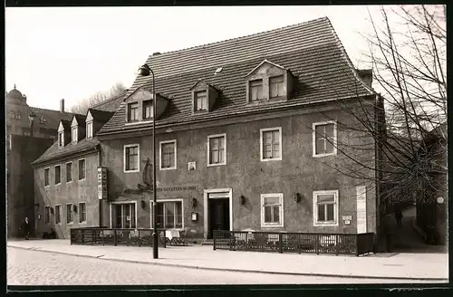 Fotografie Brück & Sohn Meissen, Ansicht Meissen i. Sa., Partie am Hotel Goldenes Schiff