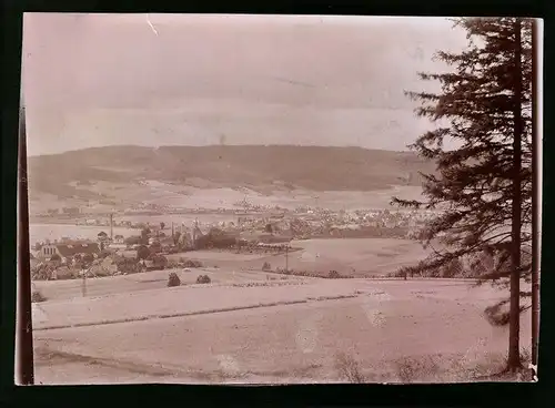 Fotografie Brück & Sohn Meissen, Ansicht Wilthen, Panorama vom Mönchswalder Berg gesehen