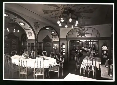 Fotografie Brück & Sohn Meissen, Ansicht Meissen, Hotel Blauer Stern - Speisezimmer