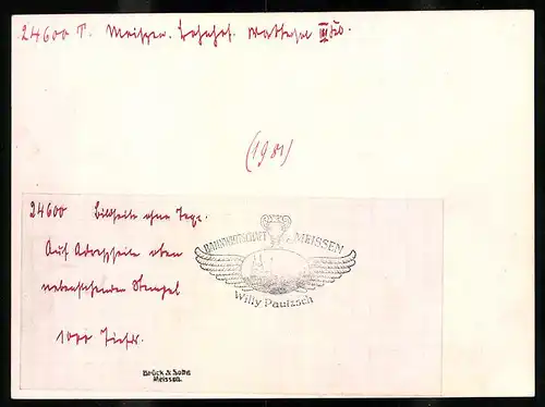 Fotografie Brück & Sohn Meissen, Ansicht Meissen, Bahnhof-Wartesaal mit Bahnwirtschaft III. Klasse