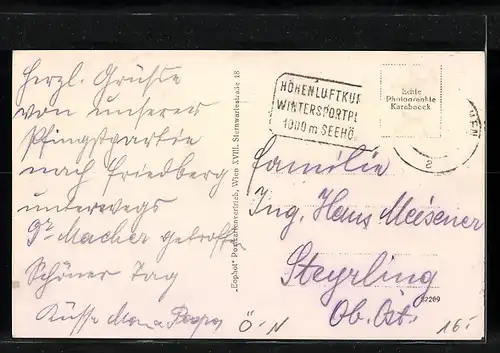 AK Mönichkirchen, Hotel Lang