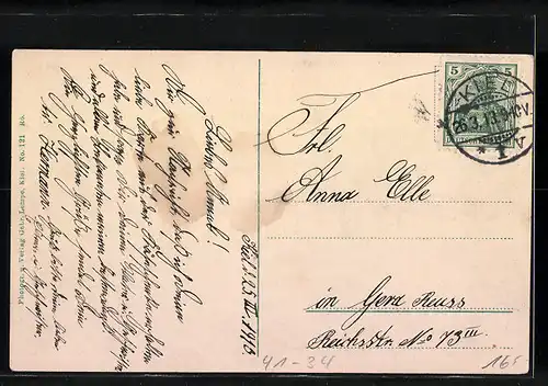 AK Krupp`sche Werft mit U-Boot U7 in See stechend