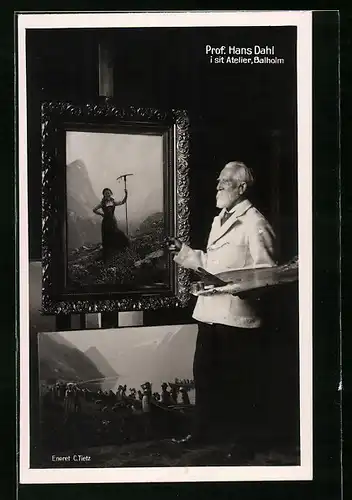 AK Balholm, Prof. Hans Dahl i sit Atelier