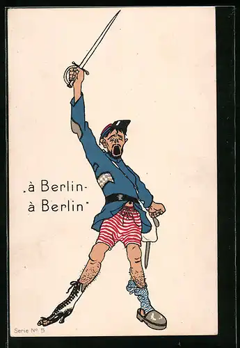 Künstler-AK Französische Propaganda im 1. Weltkrieg