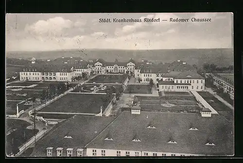 AK Berlin-Rixdorf, Städtisches Krankenhaus, Rudower Chaussee