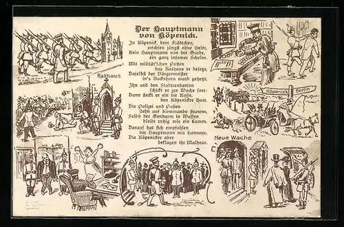 Künstler-AK Berlin, Der Hauptmann von Köpenick