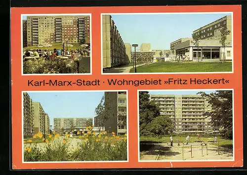 AK Karl-Marx-Stadt, Wohngebiet Fritz Heckert