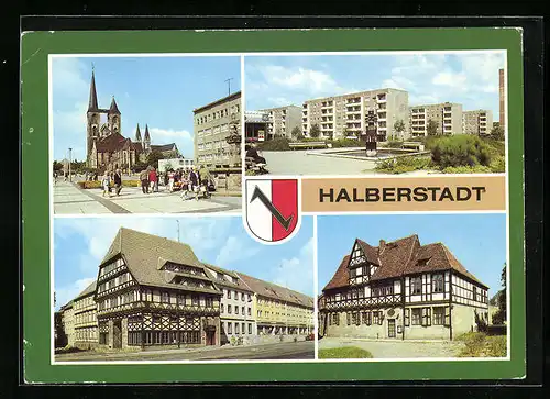 AK Halberstadt, Hermann-Matern-Ring, Fischmarkt, Wappen