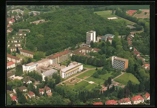 AK Karlsruhe, Diakonissenkrankenhaus und Umgebung aus der Vogelschau