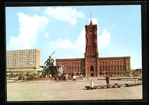 AK Berlin, Rotes Rathaus und Hochhaus