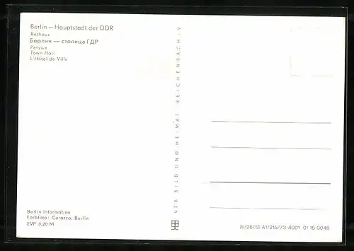 AK Berlin, Rotes Rathaus und Hochhaus