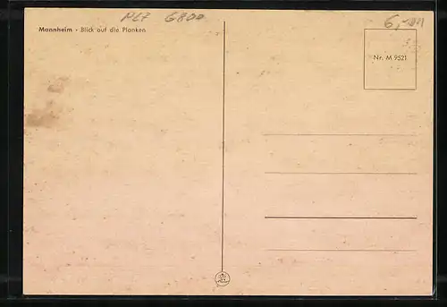 AK Mannheim, Blick auf die Planken