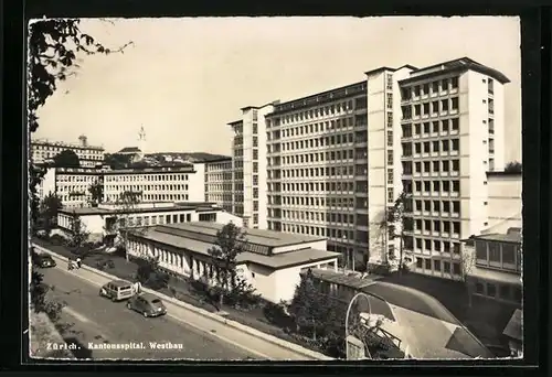 AK Zürich, Westbau des Kantonsspitals