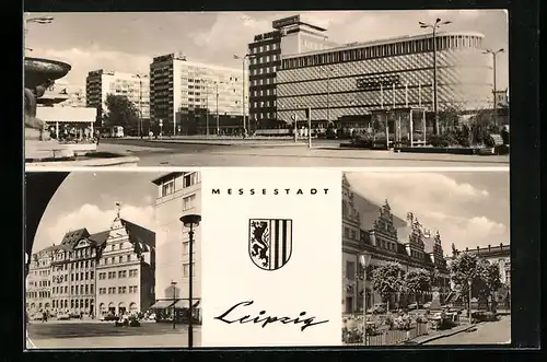 AK Leipzig, Konsument am Brühl, Alte Waage am Markt, Naschmarkt
