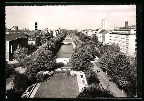 AK Düsseldorf, Strassenpartie in der Königsallee