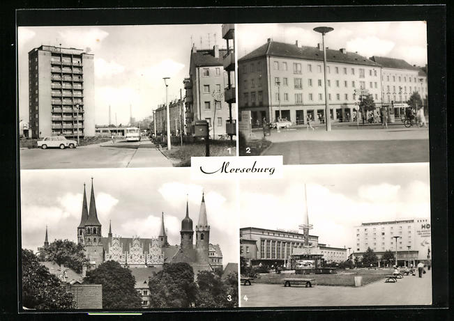 AK Merseburg, Hochhaus in MerseburgSüd, ErnstThälmann Strasse Nr