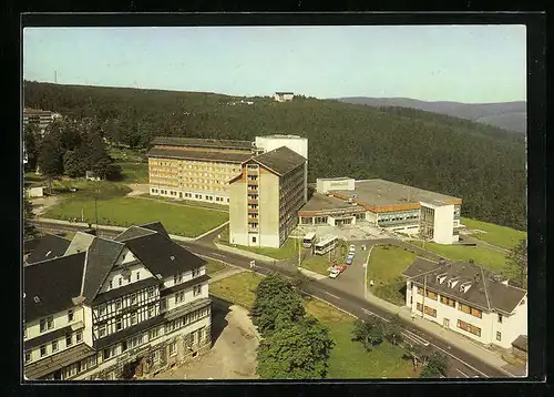 AK Oberhof b. Suhl, FDGB-Erholungsheim Fritz Weineck aus der Vogelschau