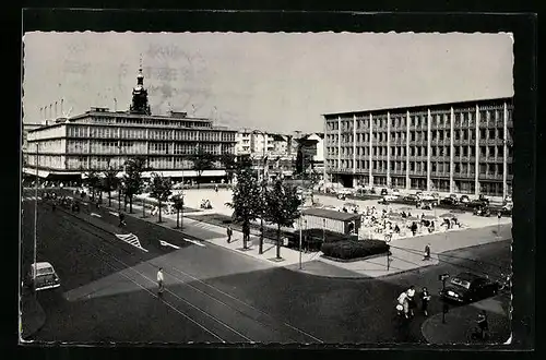 AK Mannheim, Paradeplatz mit Denkmal