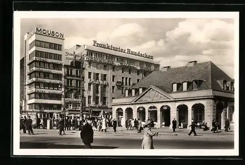 AK Frankfurt a. M., Die neue Hauptwache mit Haus der Frankfurter Rundschau