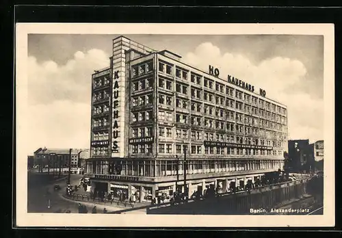 AK Berlin, Alexanderplatz mit HO-Kaufhaus