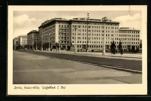 AK Berlin, Wohnblock C Süd an der Stalinallee