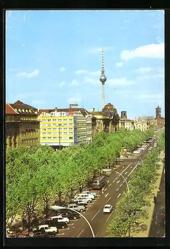 AK Berlin, Unter den Linden aus der Vogelschau