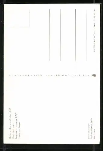 AK Berlin, Unter den Linden aus der Vogelschau