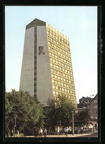 AK Oberhof /Th., FDGB-Erholungsheim Rennsteig mit Strasse