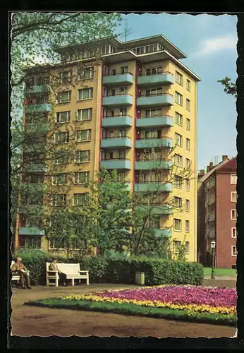 AK Karl-Marx-Stadt, Hochhaus am Schlossteich