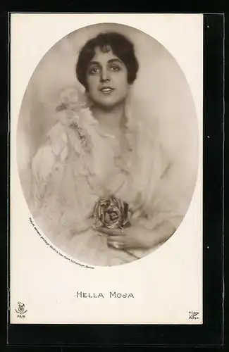AK Schauspielerin Hella Moja in schwarzweiss fotografiert