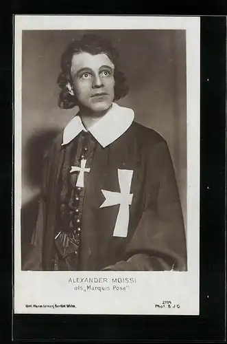 AK Schauspieler Alexander Moissi als Marquis Posa