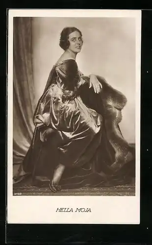 AK Schauspielerin Hella Moja in schwarzweiss fotografiert