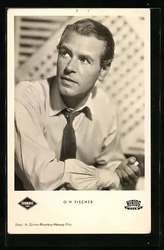 AK Schauspieler O. W. Fischer mit Krawatte
