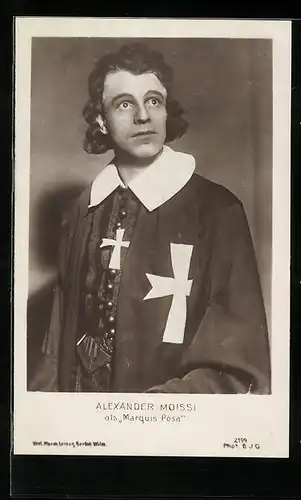 AK Schauspieler Alexander Moissi als Marquis Posa
