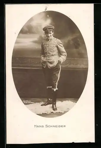 AK Schauspieler Hans Schneider in Uniform